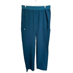 Figs Men's Axim Cargo Scrub Pants in Caribbean Blue PO #1617 Size Medium